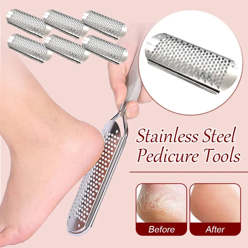 6PCS Foot File Callus Remover Tool for Dead Skin Removal Home Pedicure Tools Foot Rasp Callus Remover Feet Heels Grater File Qme