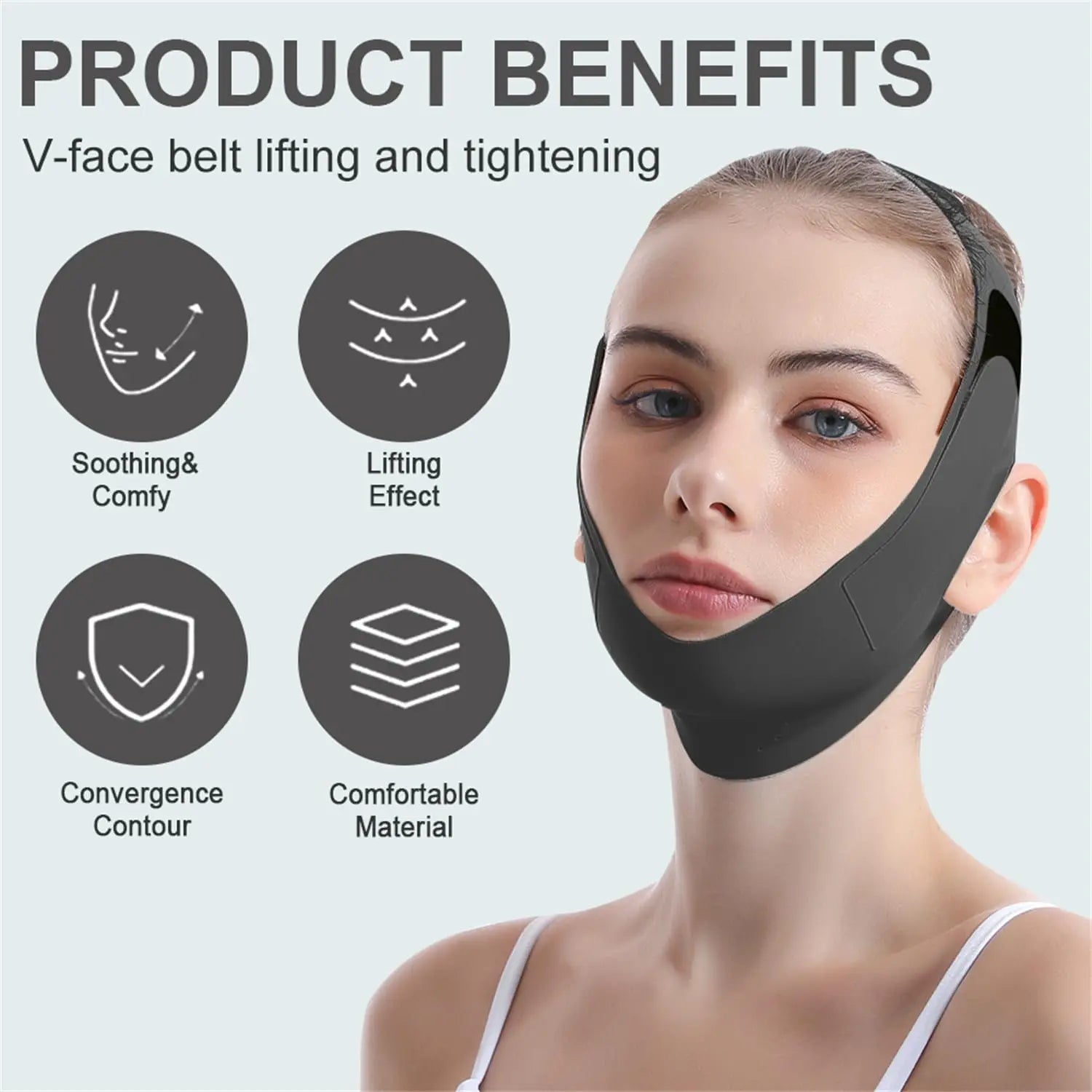 Face Lift Tape Chin Strap Sleeping Reusable V Line Lifting Mask Qme