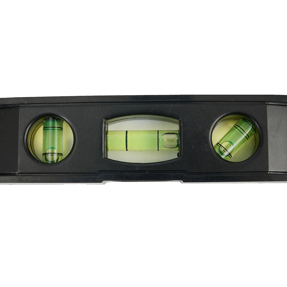 Horizontal Ruler 3 Bubble Spirit Level Magnetic ABS Shell Mini Pocket Portable Spirit Level Tool Measure Tool Machinery Leveller Qme