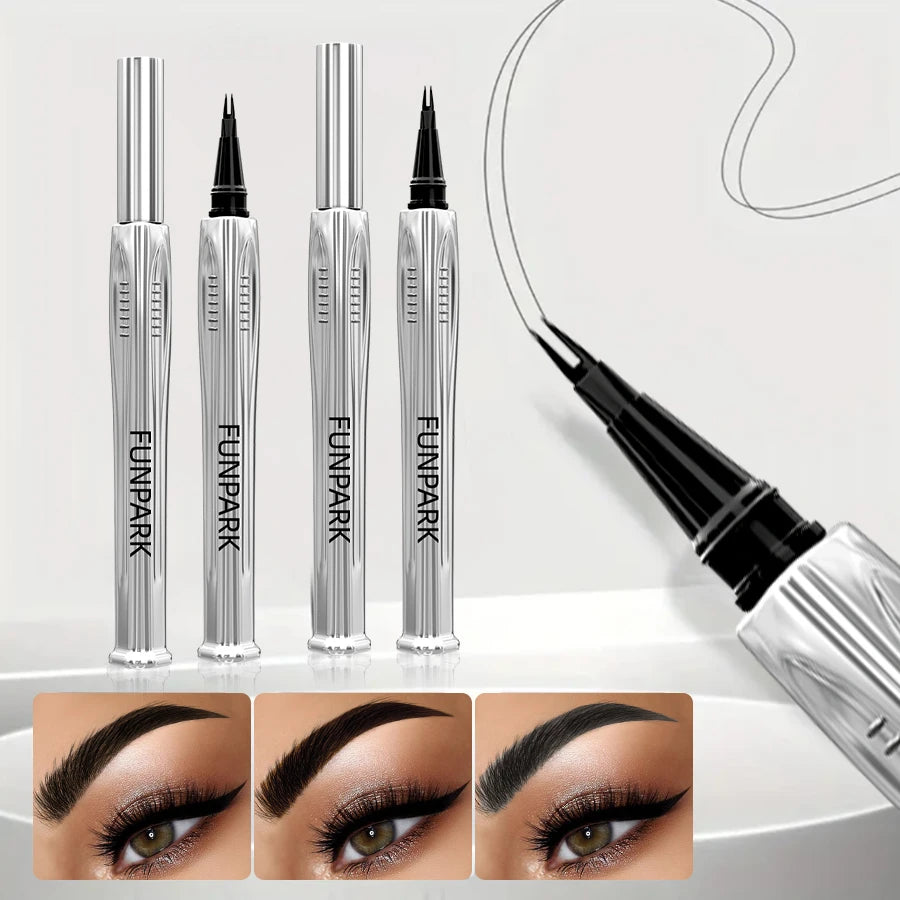 2 Fork Microblading Eyebrow Pencil Non-smudged Pigmented Easy Qme