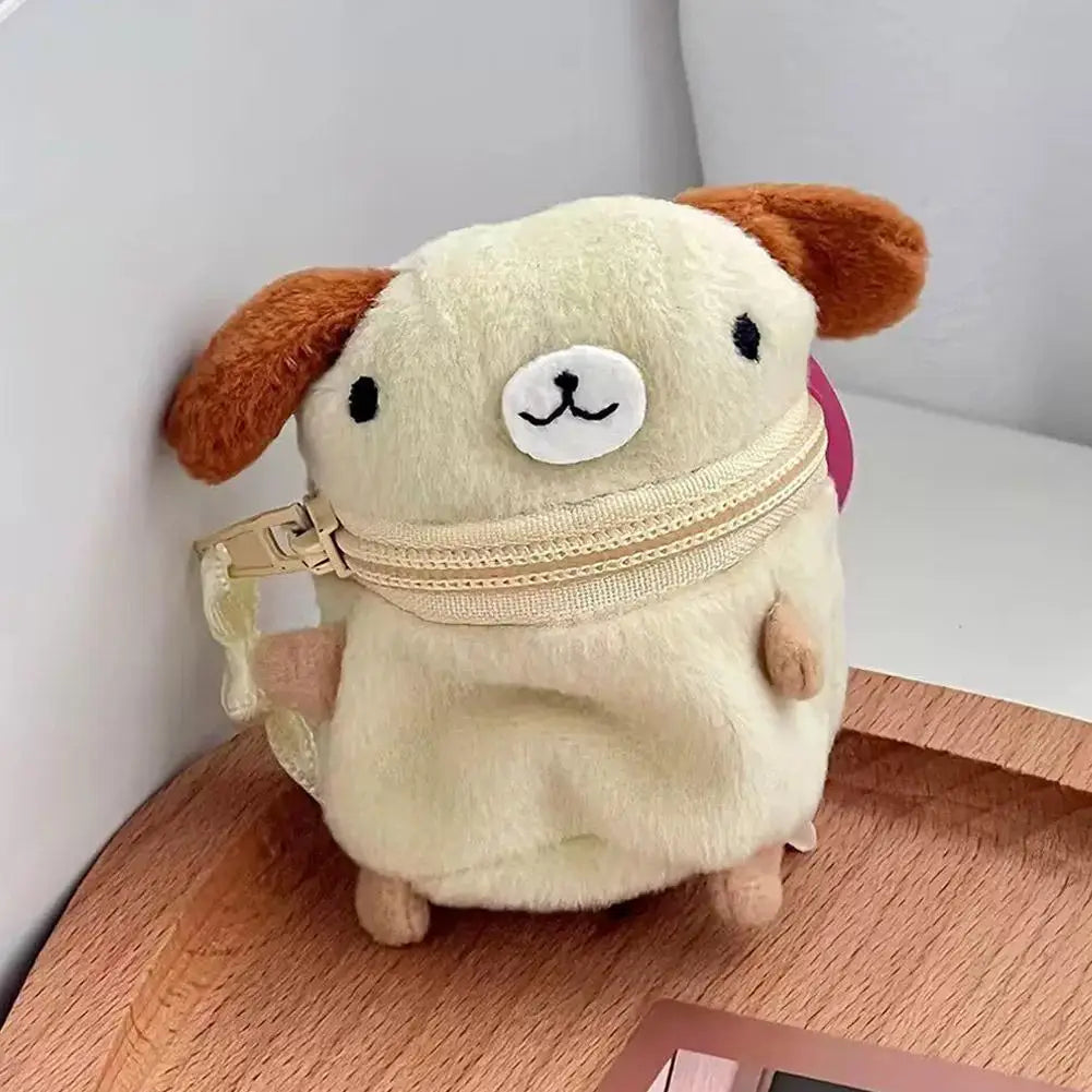 Keychain Bag Plush Coin Purse Charm Cartoon Doll Protective Case Qme