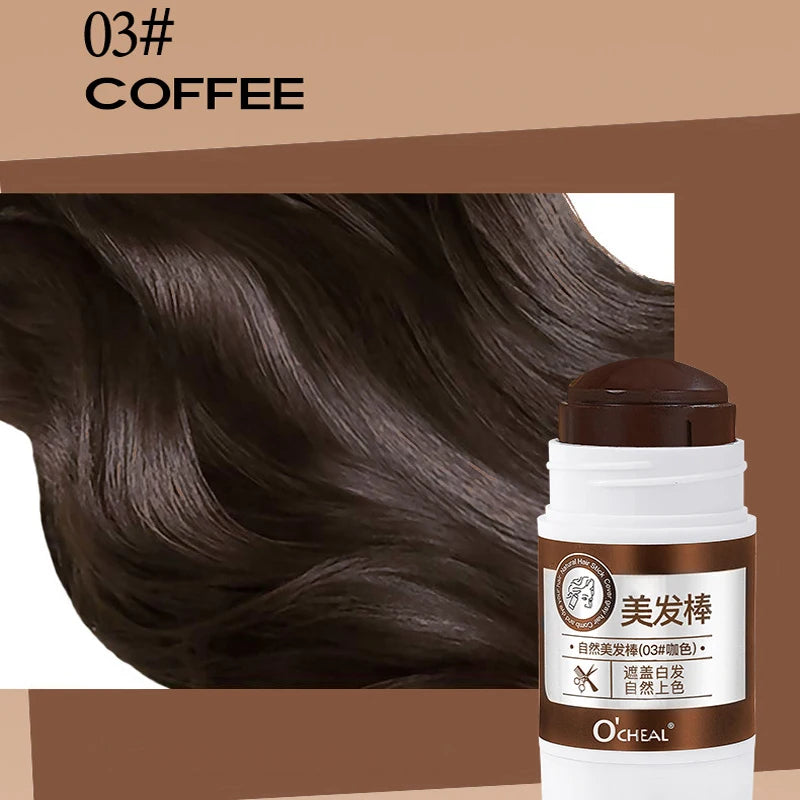 Waterproof Hair Wand Long-lasting Dye Retention Suitable All Types Qme 03 COFFEE