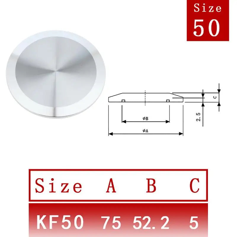 KF10 KF16 KF25 KF40 KF50 KF63 Vacuum End Cap SUS 304 Stainless Steel Sanitary Pipe Fitting Beer Brewing Ferrule Qme KF50