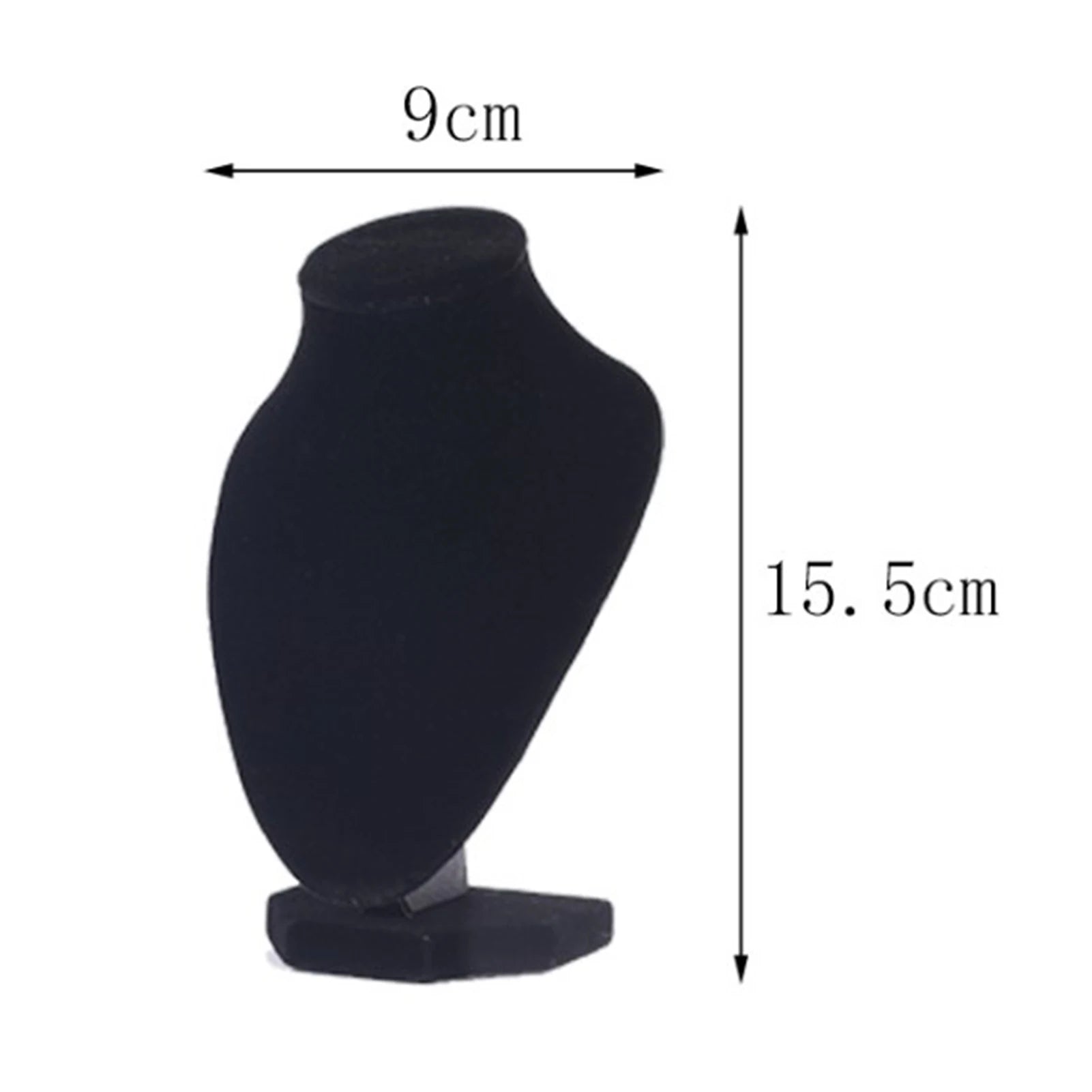 Necklace Mannequin Bust Elegant Fashionable Portable Wooden Black Lint Necklace Display Holder for Jeweler for Home Qme