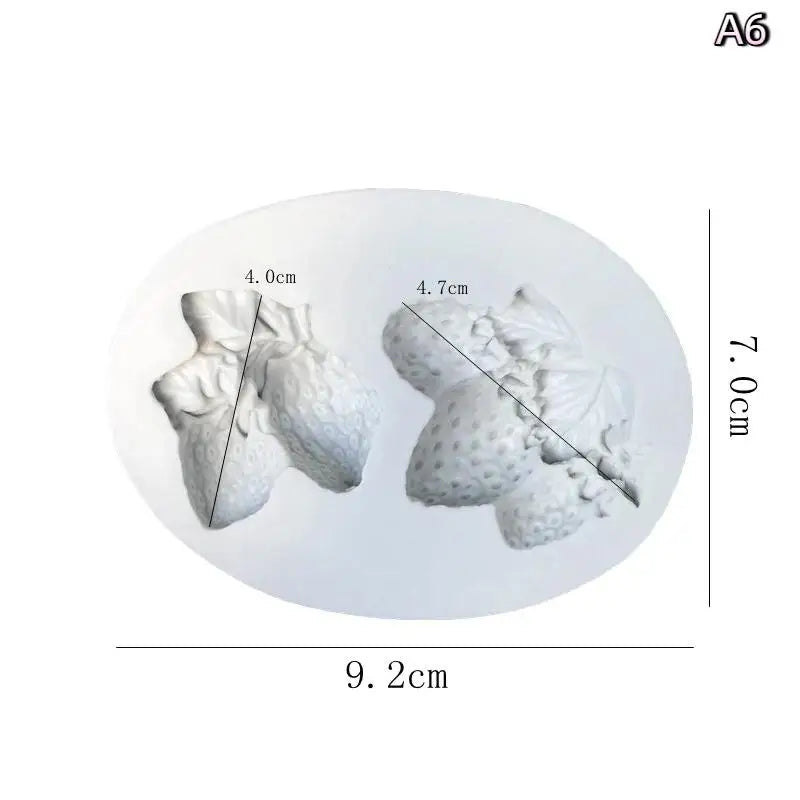 Silicone Baking Molds Strawberry Fruit Dessert Mousse Mold Cake Qme A6