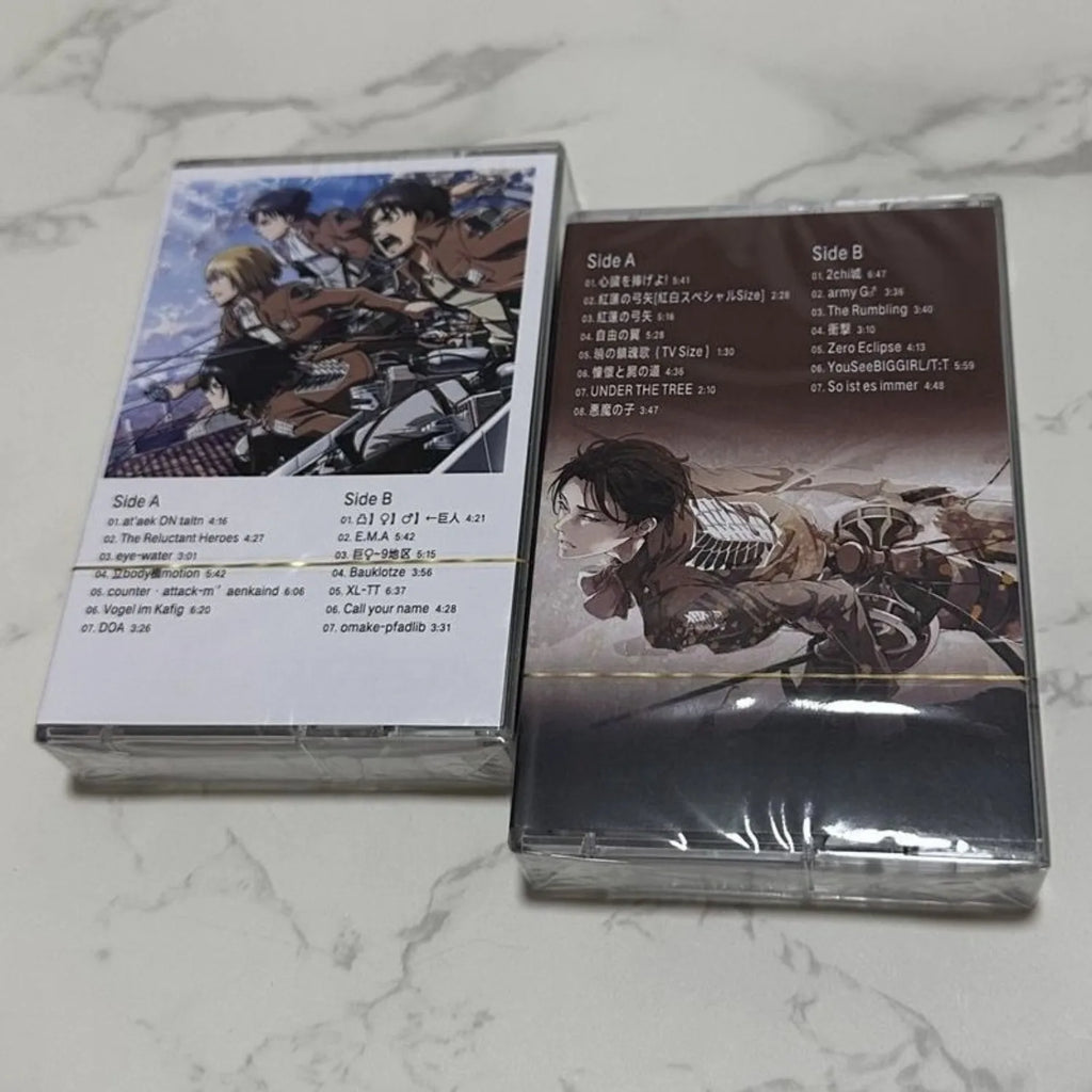 Action Anime Soundtrack Cassette Tape 2-Piece Set, Set or Single Available,Retro Nostalgic Format, Theme & OST Reissue Qme