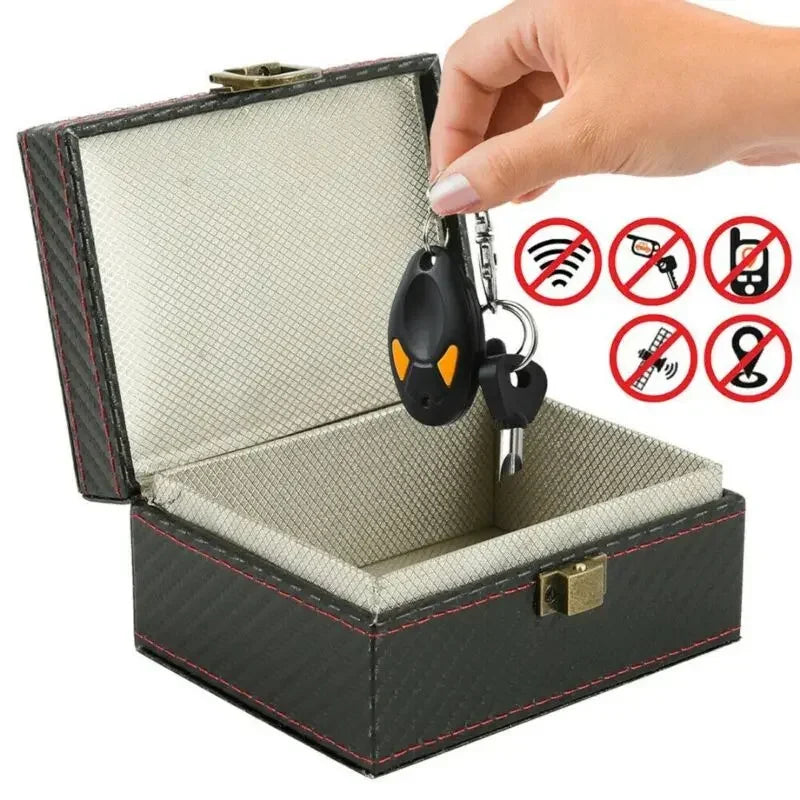1Pcs Mobile Phone Box Car Keyless Signal Blocker Anti-Theft Faraday Box Key Fob Protector Radiation-proof Safety Qme 1pc