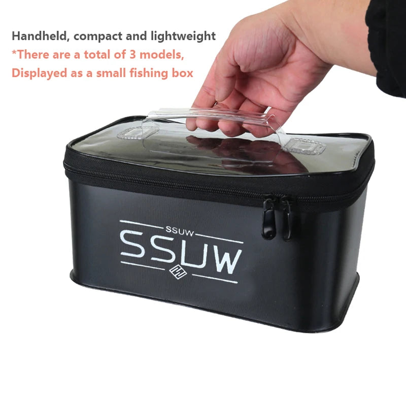 Portable EVA Fishing Tool Box Handle Accessory Live Bait Storage Qme