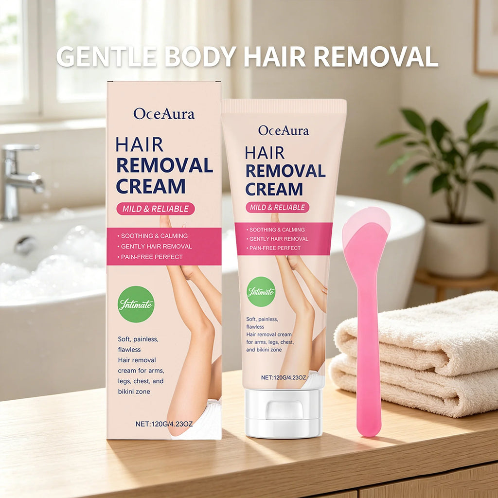 Oceaura Hair Removal Cream Mild Soothing Discomfort Moisturizing Qme