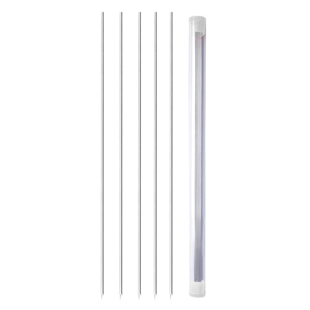 5Pcs Earthworm Hooking Needle Worm Baiting Needle Easy To Use Worm Fishing Needle Hollow Earthworm Hook Needle Fishing Tackles Qme