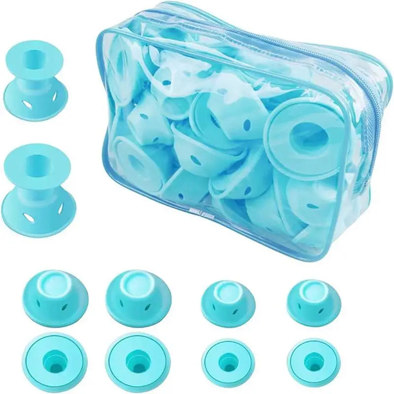 Silicone Hair Curling Rollers DIY Mushroom Bell Shapes Spiral Design Qme