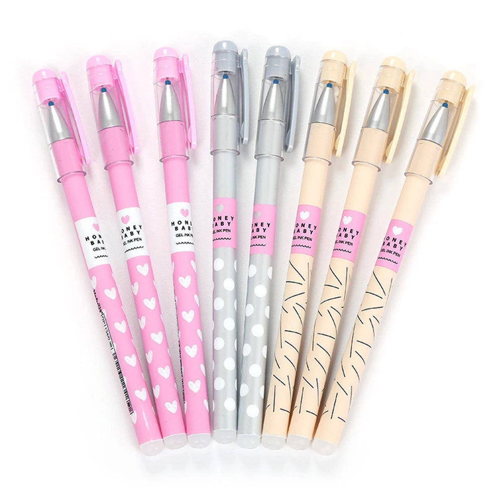 12/24Pcs Blue Erasable Gel Pens, Medium Tip 0.38mm, Smooth Writing, Suitable for Office and Everyday Use Stationery Qme