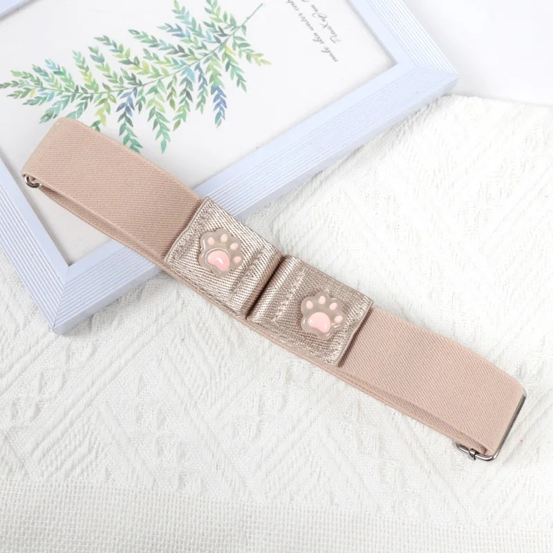 Traceless Invisible Belt Adjustable Elastic Waist Band Buckle-Free Belts for Women Quality Jeans Pants No Buckle Easy To Wear Qme khaki