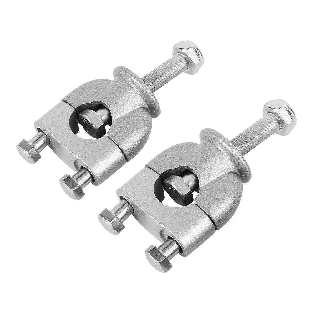 1 Pair 7/8' 22mm Silver Handle Bar Mount Mounting Riser Clamp For ATV Motorcycle Handle Bar Motorcycle Riser ATV Qme