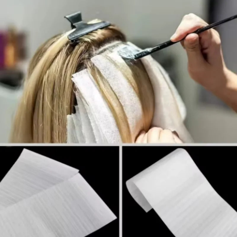 Hair Dye Paper Reusable Hair Color Foil Alternative Highlight Sheets Salon Barber Hairdressing Hair Dyeing Accessories Qme