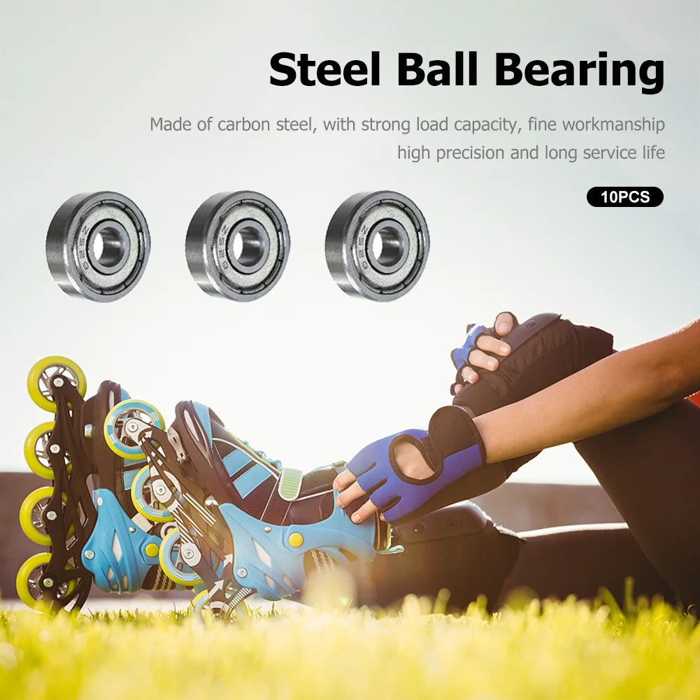 10pcs Miniature Bearings 5x16x5mm 625ZZ Pulley Wheel Bearing Deep Groove Mini Ball Bearing Carbon Steel for Skateboard Scooter Qme