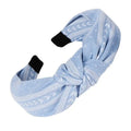 Elegant Knotted Leaf Wide Fabric Headband Hair Hoop Women Girls Beach Qme lightblue