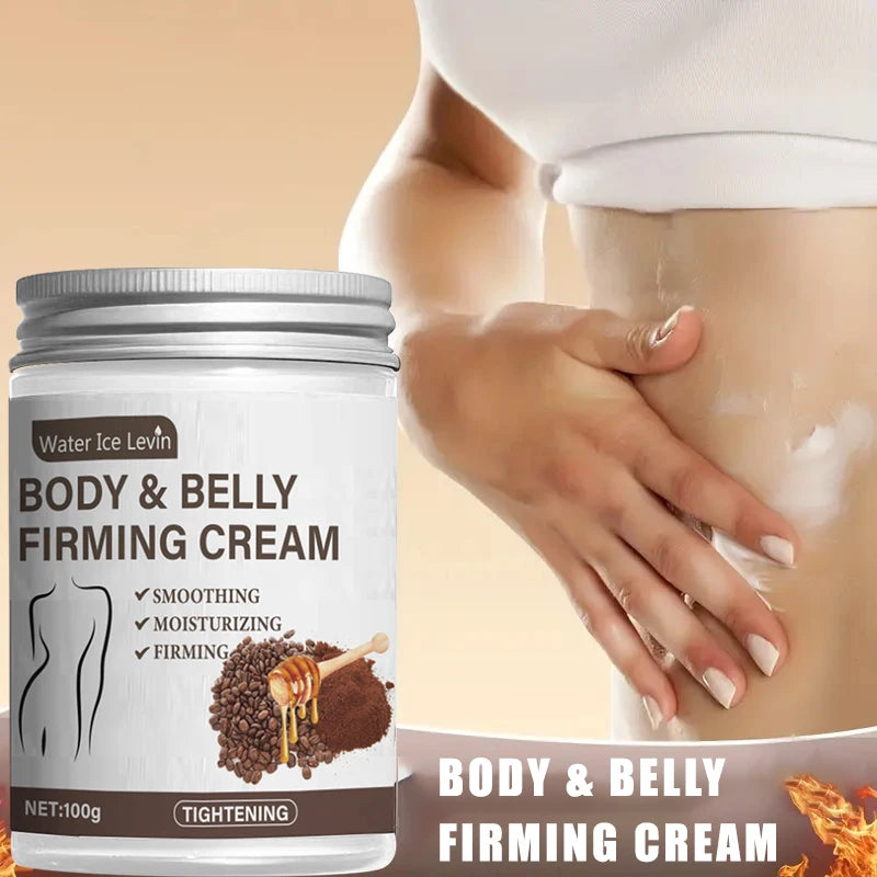 Caffeine Collagen Firming Cream - 100g, Contains Caffeine and Coconut Oil, Rich in Vitamin E, Fragrance-Free, Tightens and Lifts the Abdomen, Thighs, Buttocks, Arms, All Skin Types, Hypoallergenic, Whitening Effect Qme
