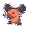 Funny Fitness Capybara Lifting Barbell Enamel Pin Cartoon Animal Lapel Badge Cute Brooch Jewelry Backpack Hat Decor Gift Qme Capibala