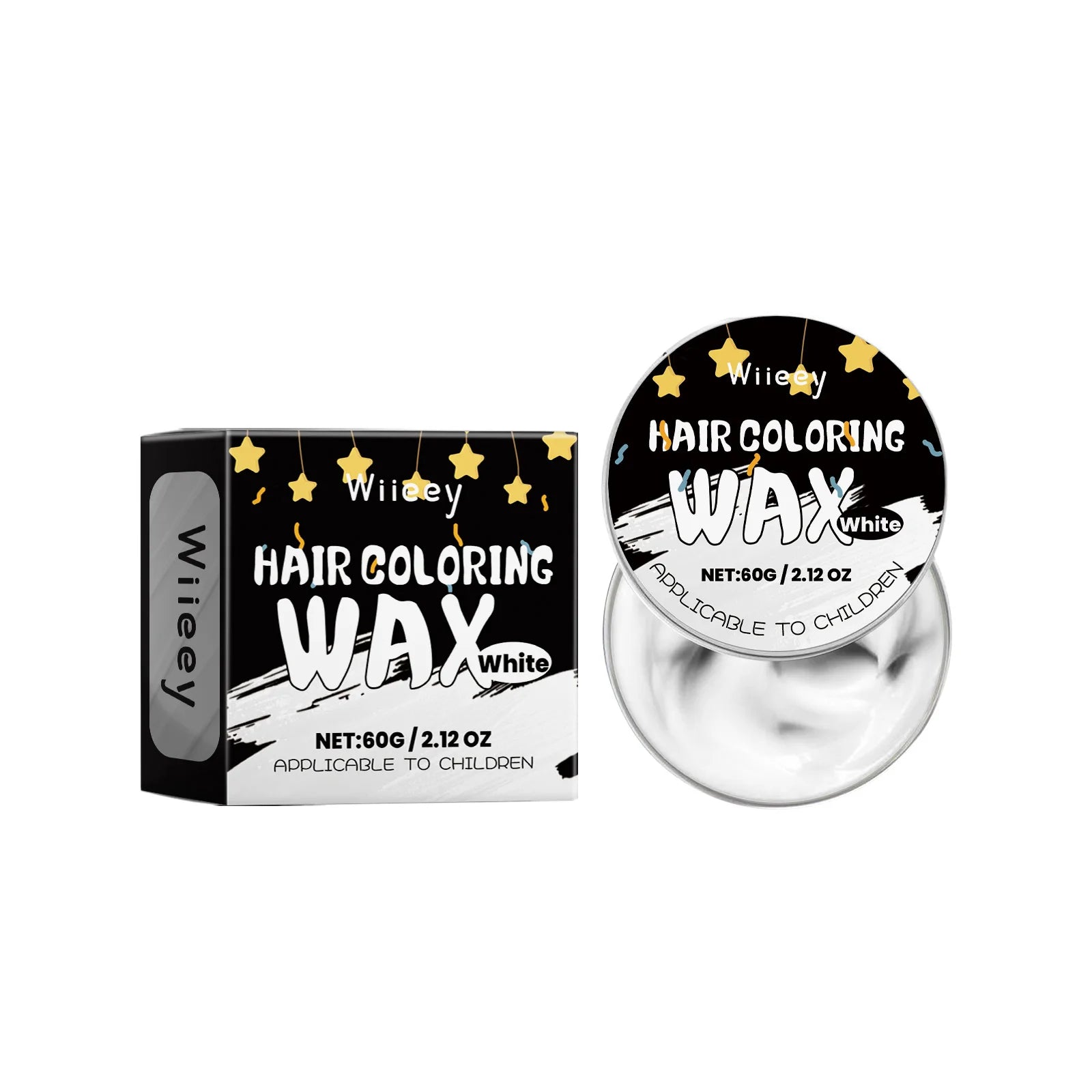 8 Colors Kids Hair Wax Temporary Paint Reduce Scalp Stimulate Prevent Qme White