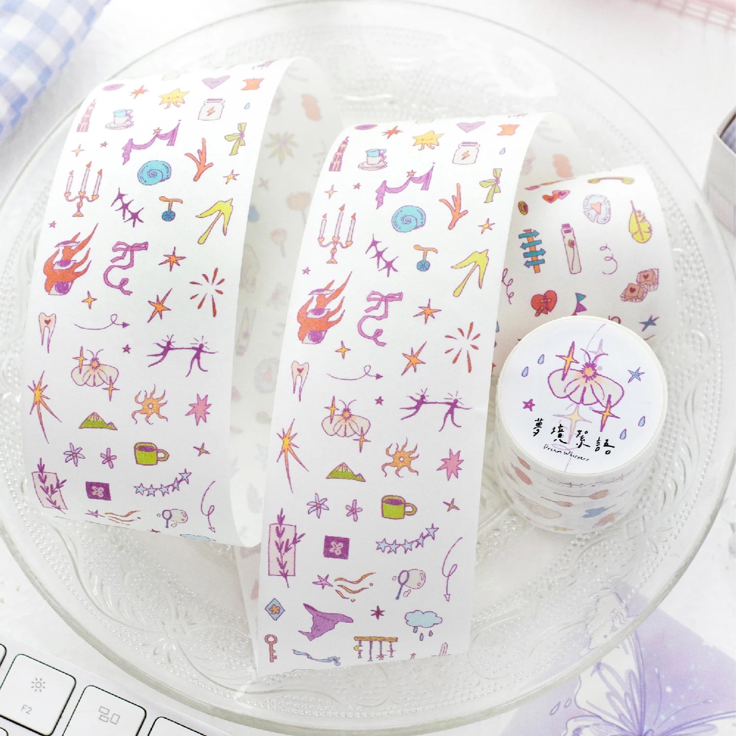 200cm/Roll INS Cartoon Masking Tapes Daily Life Decorative Label Stickers for Journal Scrapbooking Diary Album Stationery Tape Qme