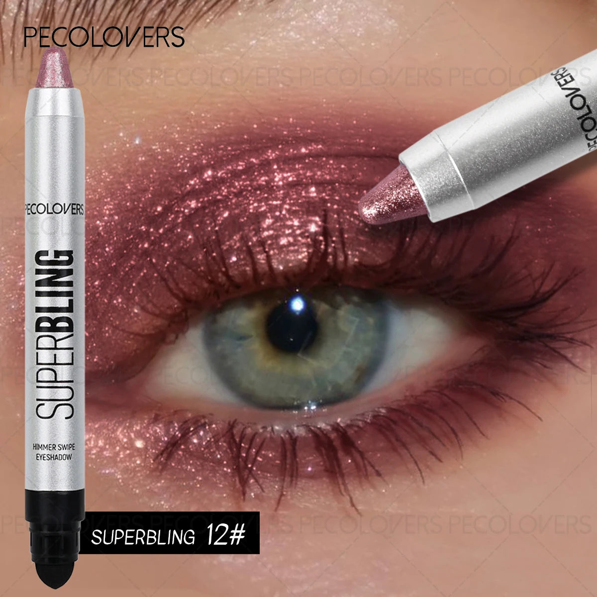 Rendering Shimmer Eyeshadow Pen Shiny Colors Eye Shadow Stick Qme 12