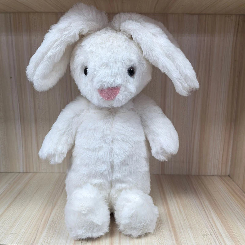 Animal Rabbit Shape Plush Pencil Case Cute Stuffed Toy Stationery Qme White