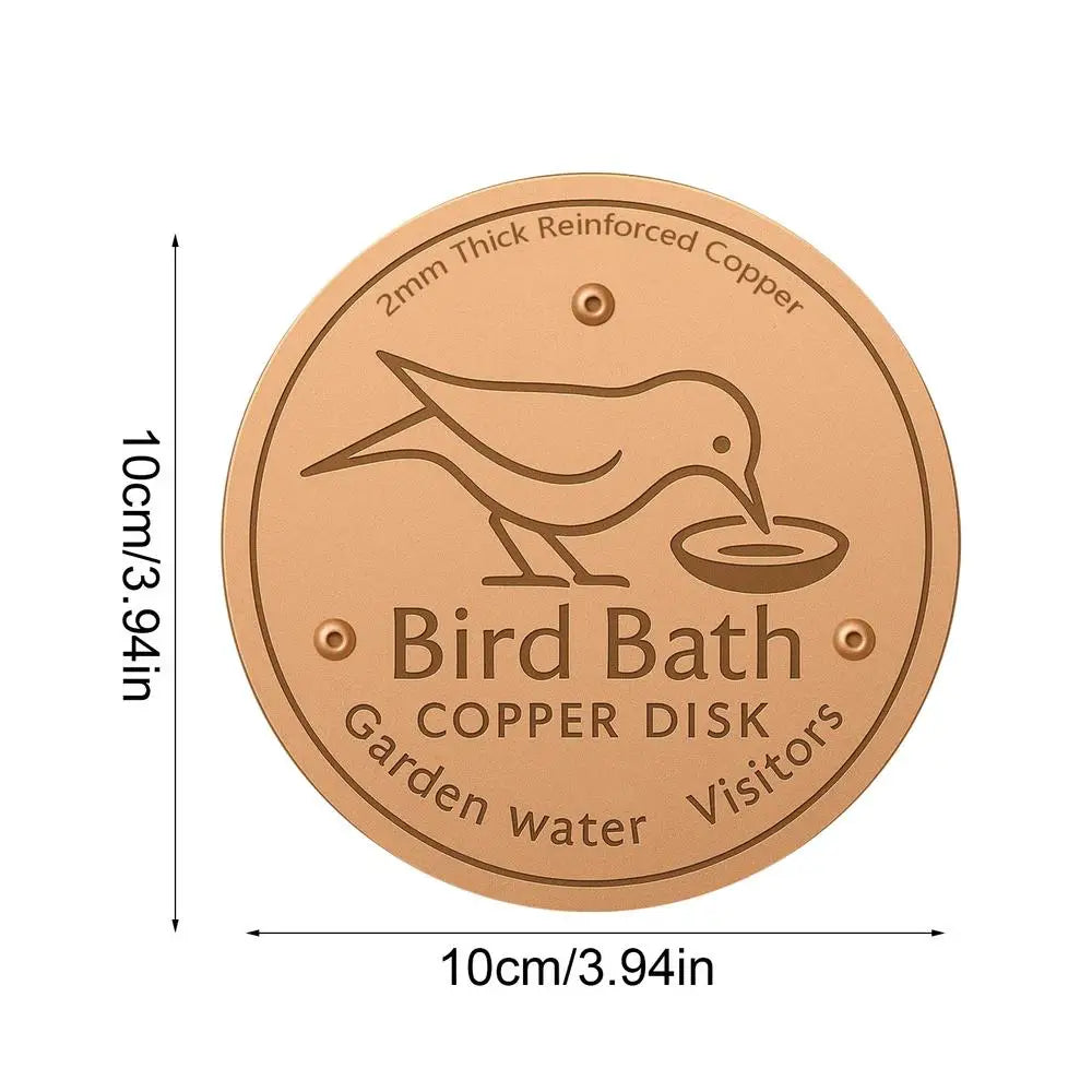 Water Fountain Disk for Bird Bath Copper Cleaning Disk Feeder Accessories Triple-Point Support Purifier Disc for Water Bowl Qme as shown