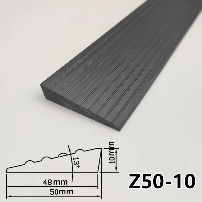 1Mx5cm Sweeping Robot Climbing Pad Self Adhesive Durable Non Slip Multi-Purpose Door Threshold Transition Bar Home Accessories Qme black 1M