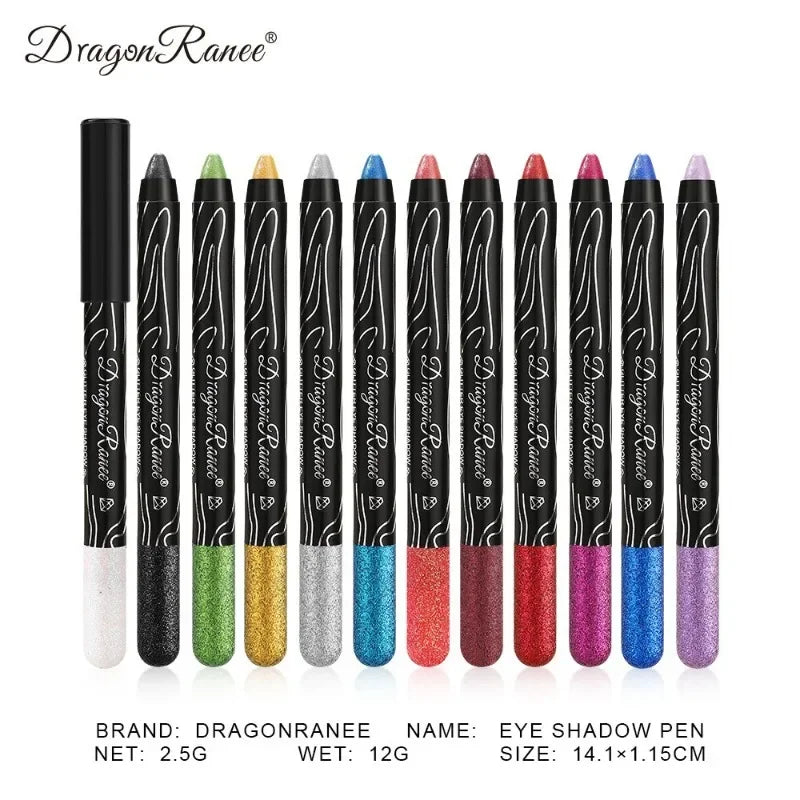 Waterproof Pearlescent Eyeshadow Eyeliner Pencil Lasting Glitter Matte Nude Eye Shadow Makeup Pigment Silkworm Eyeshadow Pen Qme