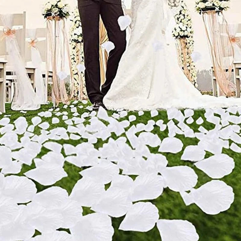 100/500/1000PCS Colorful Love Romantic Warm Silk Rose Artificial Petals Wedding Party Flower Favors Decoration Roses Supplies Qme