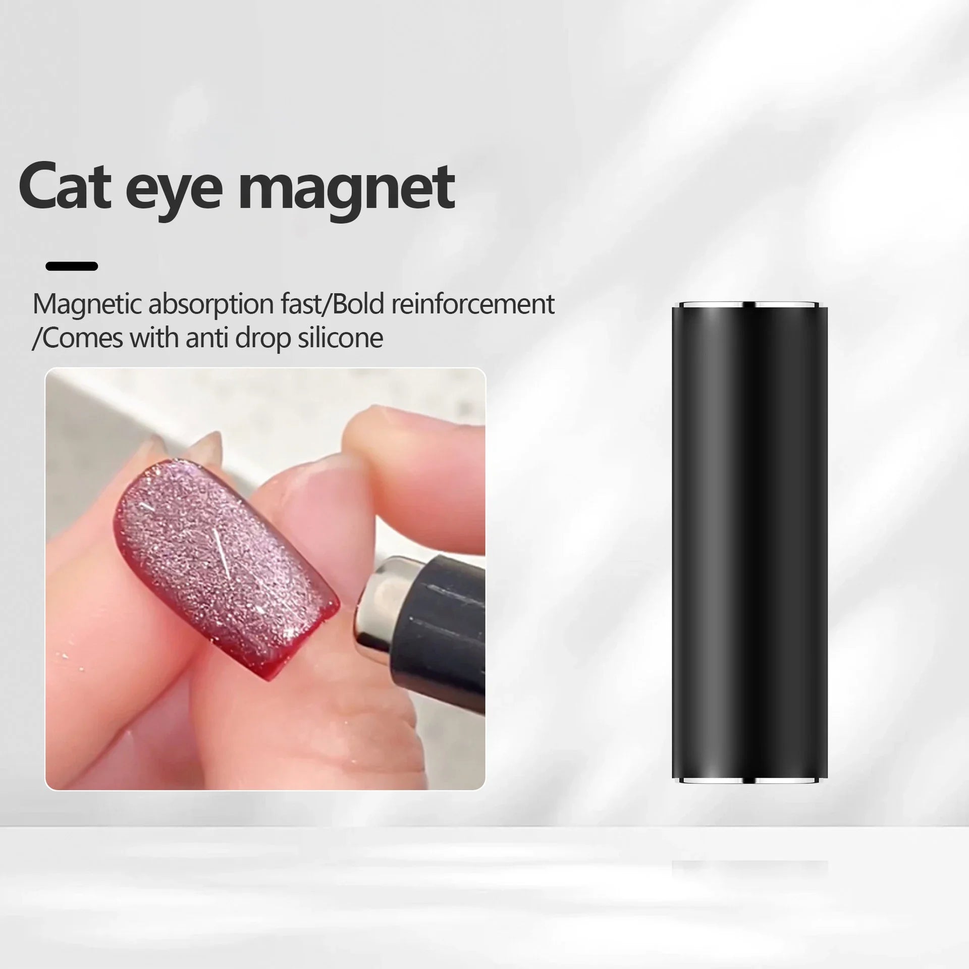 Double-head French Nail Art Magnet Set Cat Eye Magnetic Rod Combination Nail Art DIY V-Shaped Effect Gel Nail Polish Magnet Qme 1pcs magnet