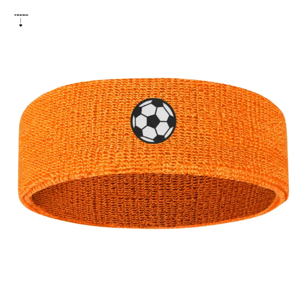 Sweat Absorbing Cartoon Sports Headband Polyester Wicking Hairband Qme