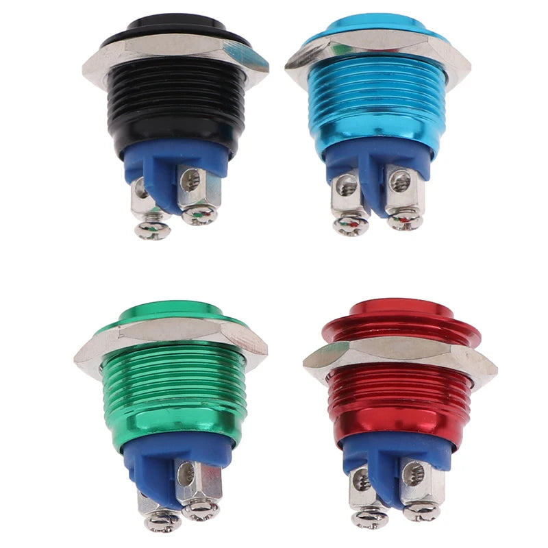 1Pc Momentary Push Button Switch 16mm Waterproof Mount Button Switch. Qme