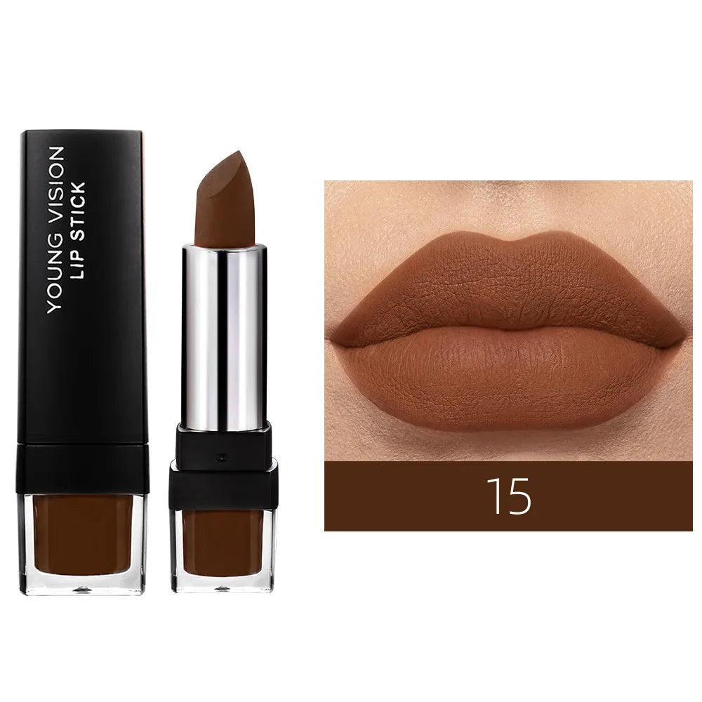 Gothic Dark Night Lipstick Waterproof Long-lasting White Black Dark Red Brown Velvet Matte Lip Tint Cosplay Makeup Lip Cosmetics Qme 15