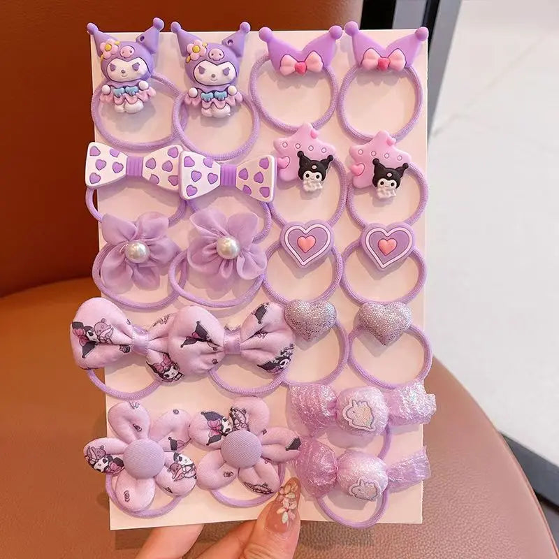 Hello Kitty Kuromi Hair Accessories: Gentle on Hair, Great Elasticity, Rubber Bands, Student Hair Ties, Hair Bands Qme 10