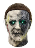 Terror Halloween Michael Myers Masks With LED Glow Horror Latex Full Head Headgear Scary Face Cover Masquerade Party Supplies Qme LED A