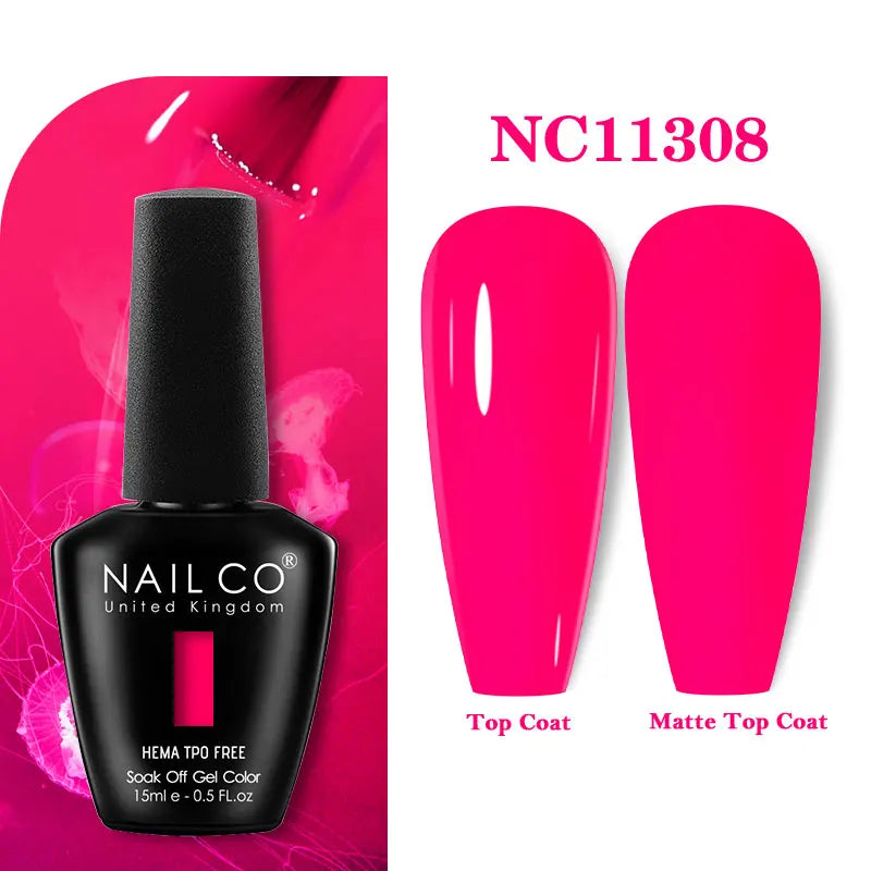 NAILCO Green Series Dark Gel Nail Polish Lasting Hybrid Base Matte Qme