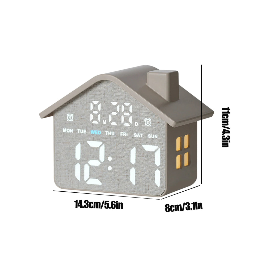LED Electronic Table Clock USB Charging Multi-Functional House Clocks Creative Bedside Ornaments for Home Office Desk Decoration Qme