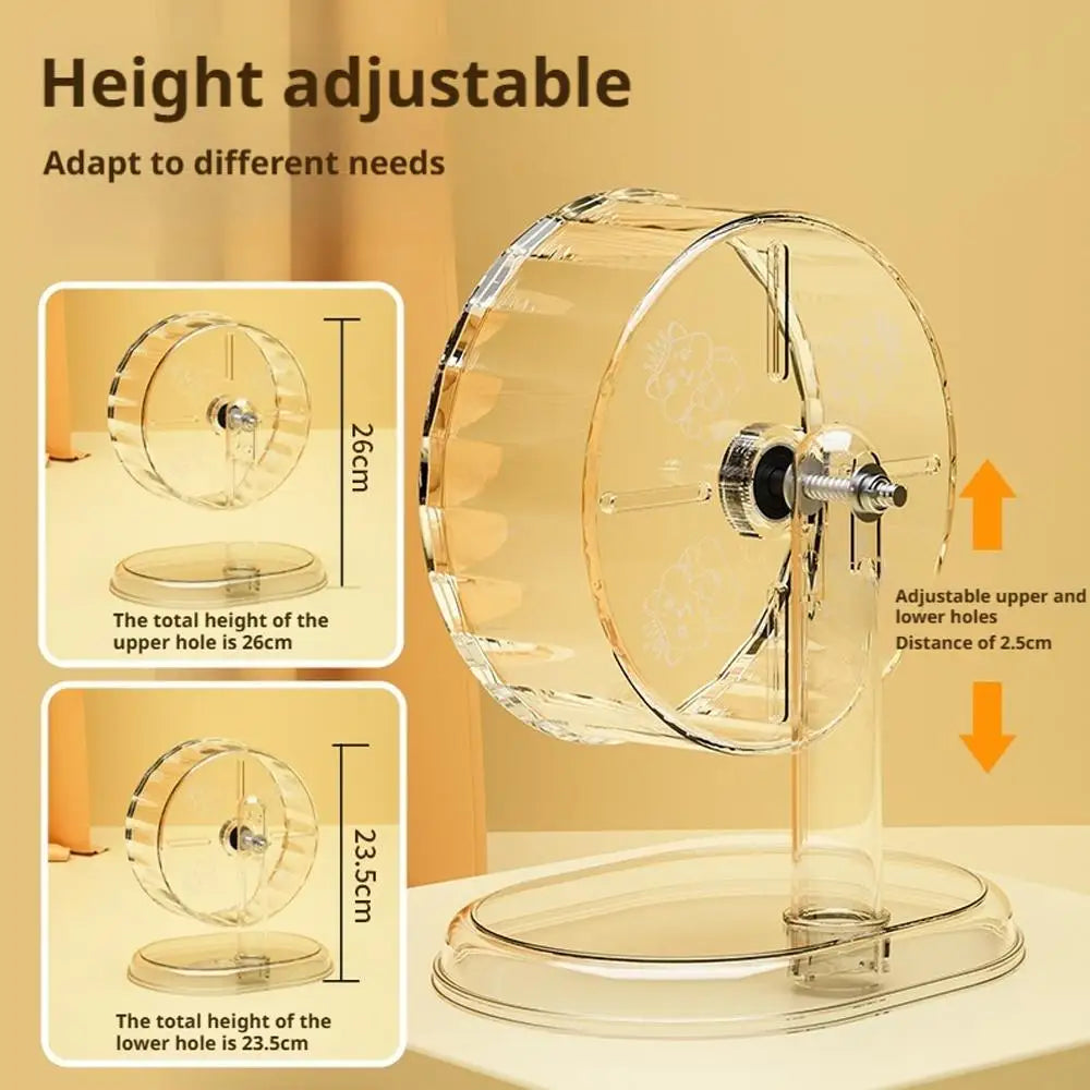 Hamster Running Sport Transparent Running Wheel Support Toy Small Pet Roller Bearing Silent Running Wheel Pets Accessories Qme