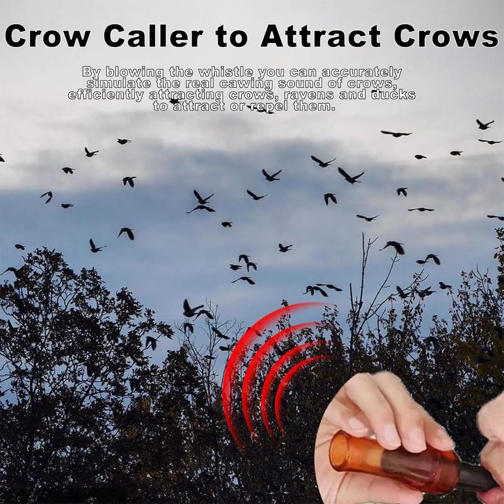 Crow Whistle Portable Pet Training Tool Ultrasonic Outdoors Hiking Qme