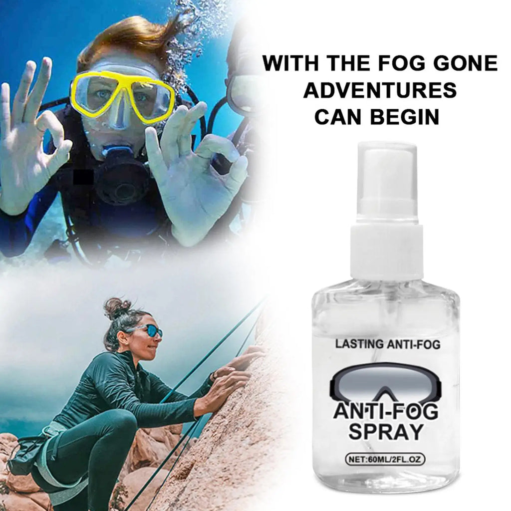 1pcs Antifogging Agent For Glasses Quick Anti-Fog Spray Anti Fog Spray Eyeglass Lens Cleaner Long Lasting Defogger 60ml Qme