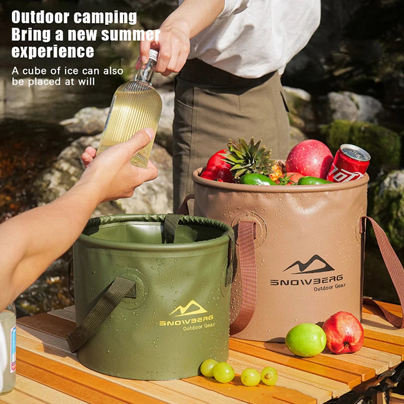 Portable Foldable Bucket Large Capacity Outdoor Camping Travel Qme