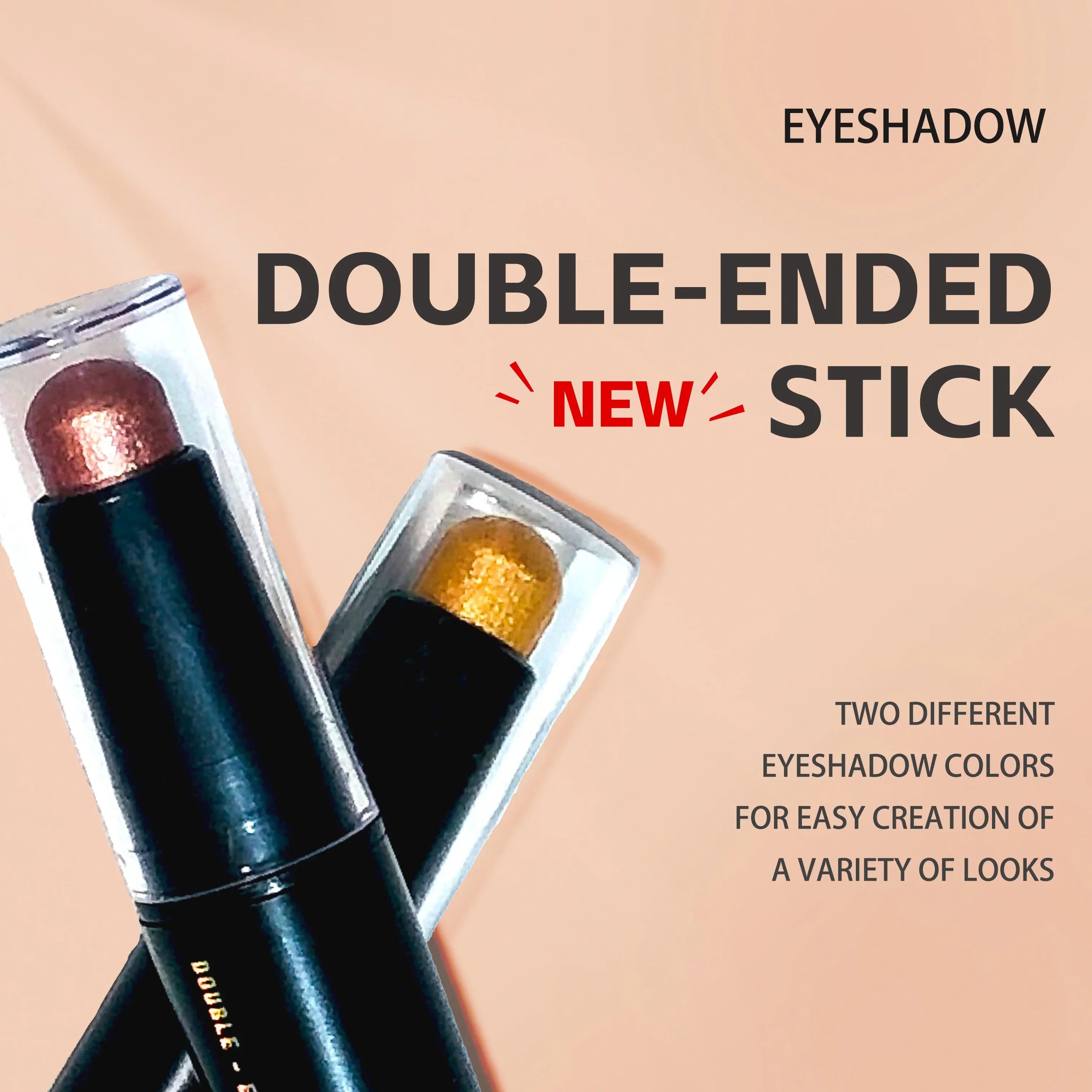 Double-headed Eyeshadow Stick Glitter Matte Long-lasting Waterproof Qme
