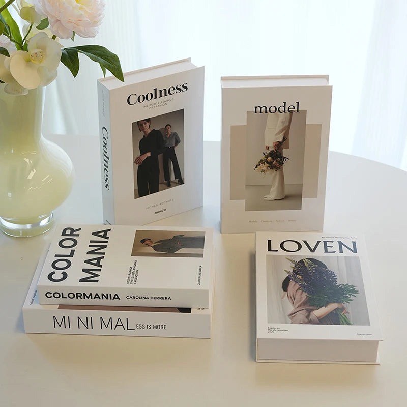 Fashion Fake Books Decoration Luxury Decorative Book Living Room Qme