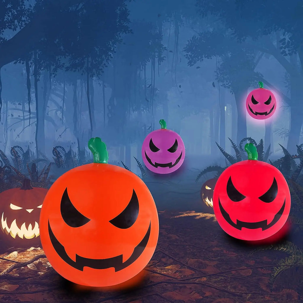 16-24 inch LED remote-controlled light-up inflatable pumpkin balls for Halloween outdoor courtyard party decoration props Qme