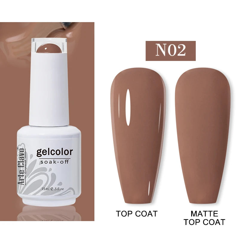 Arte Clavo15ml Gel Nail Polish Art 65 Colors Colorful Soak Off UV