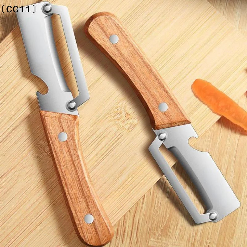 Durable Smooth Multi Functional Vegetable Peeler Ergonomic Wooden PP Qme