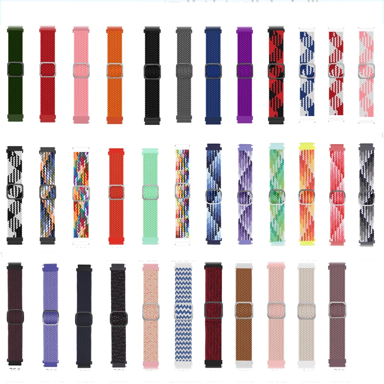 Elastic Nylon Braided Watch Band Adjustable Strap For Samsung Galaxy Watch 3 Huawei Watch 20MM 22MM 45MM 46MM Qme