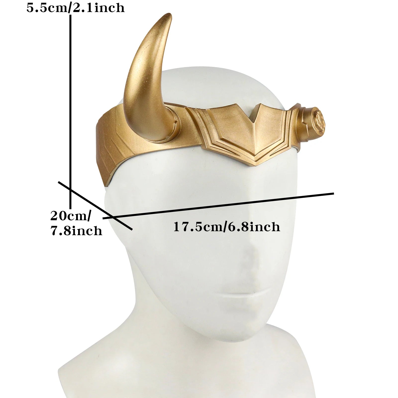 Loki Cosplay Mask PVC Horns Headgear Helmet Adult Women Men Masquerade Halloween Party Costume Props Qme